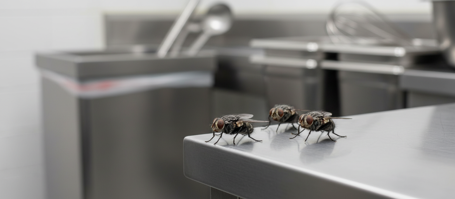 Mouches dans un local